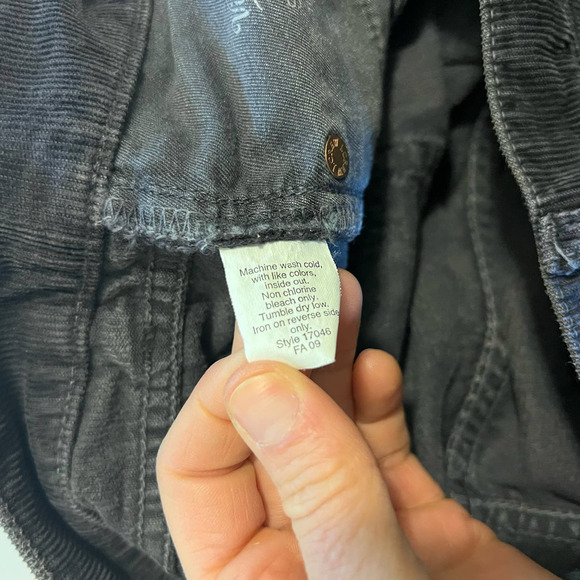 J. Crew Vintage Matchstick skinny leg corduroy dark gray 28S - Picture 5 of 12